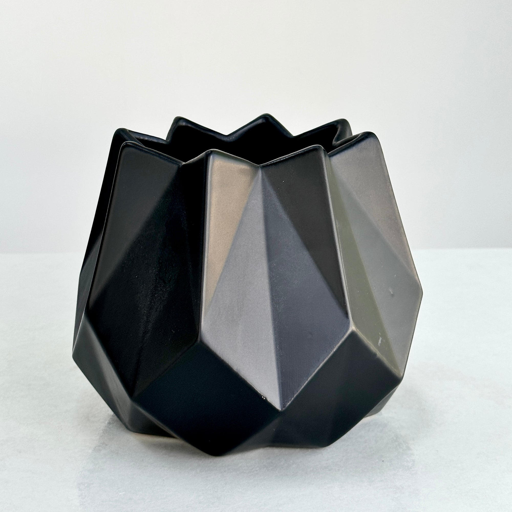 Ceramic Black Geometric Shape Vase