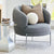Terry Gray Fabric Round Chair
