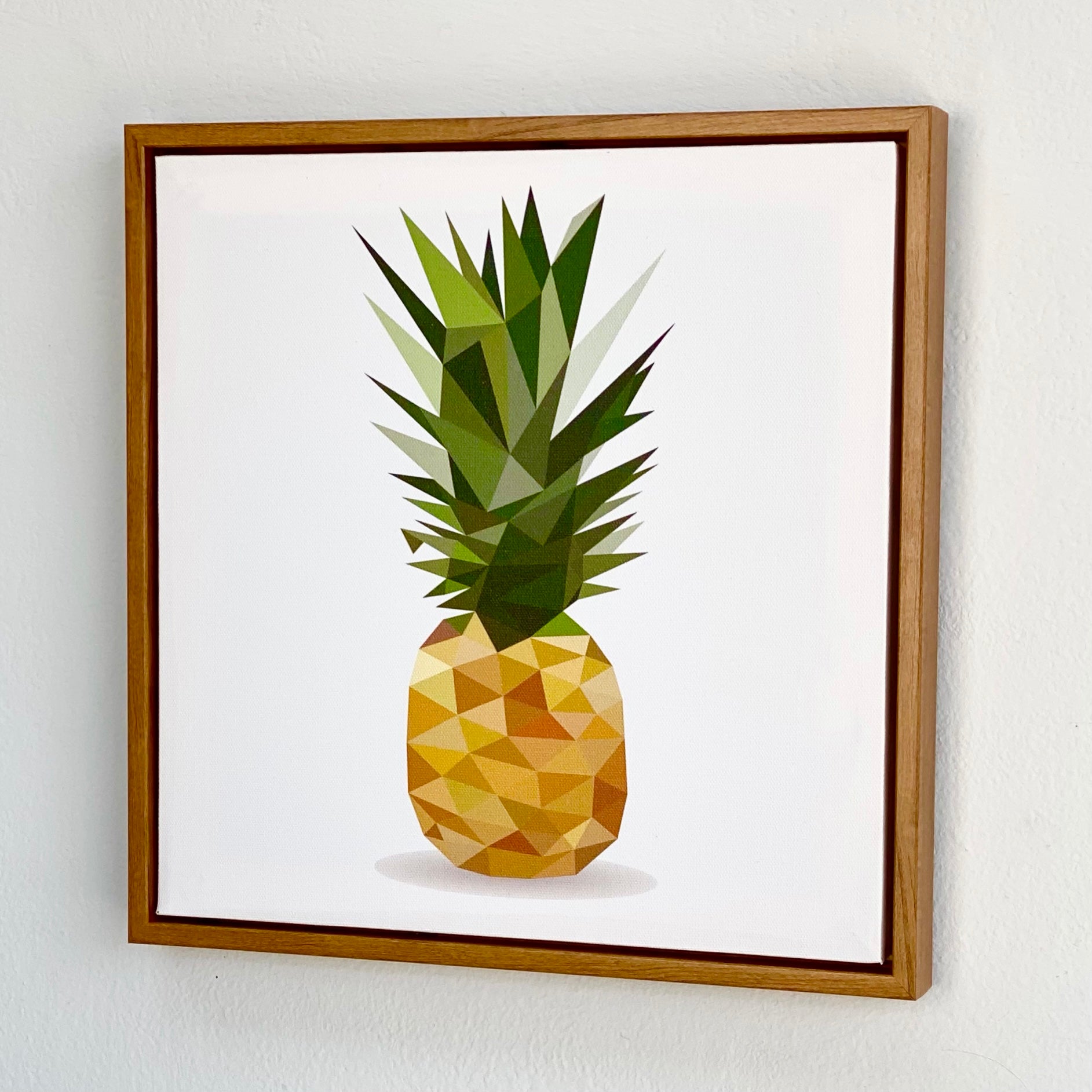 Crystal Pineapple Framed Canvas Print Wall Art