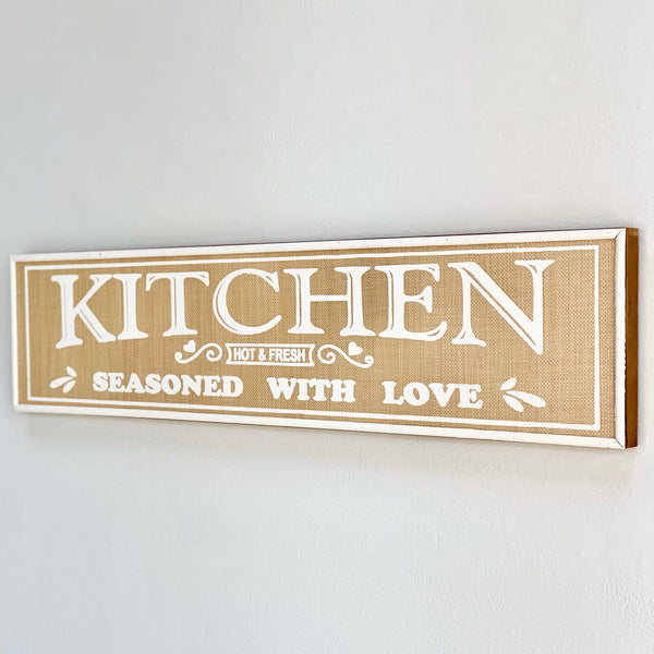 "Kitchen" Wooden Rectangle Wall Art Decora Home