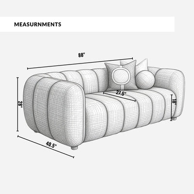 Cloud Sofa Bone White Fabric