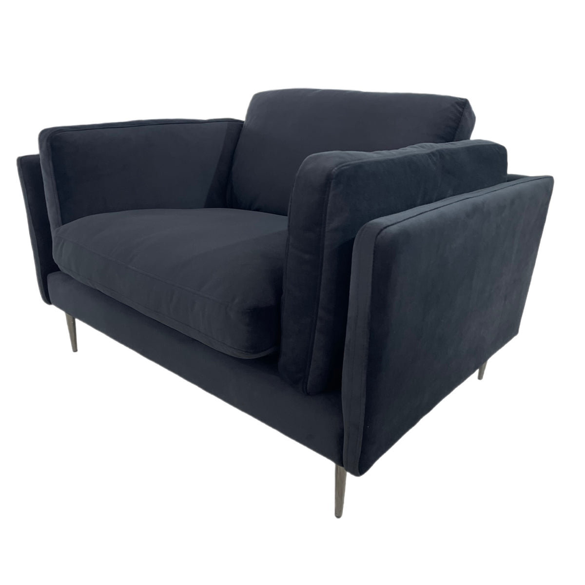 Veloure Black Fabric Grand Chair