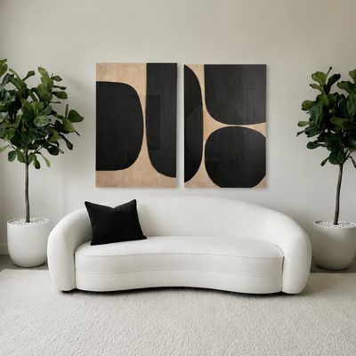 Wavy Arched White Sofa