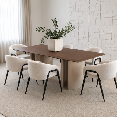 Liora Dining Table- Two tone