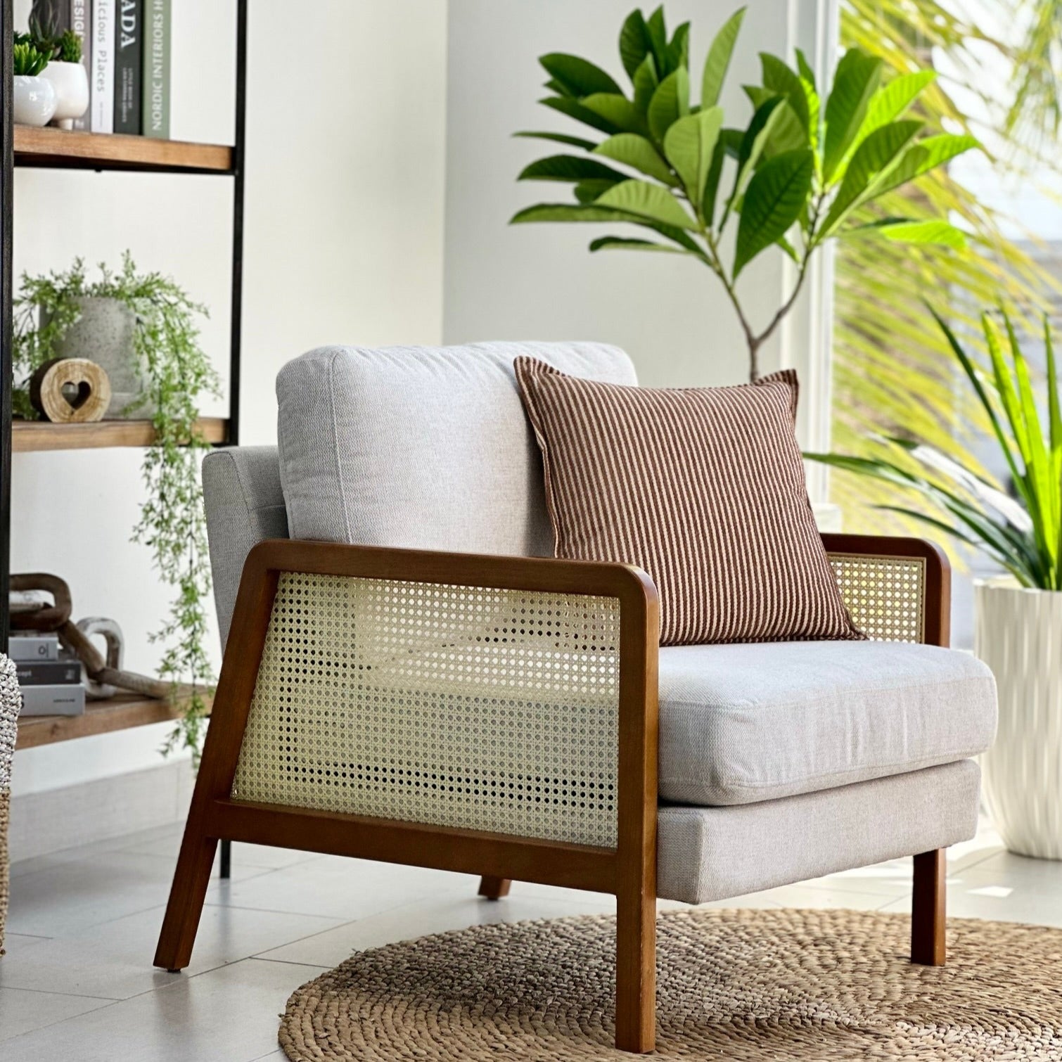 Rattan accent deals chair