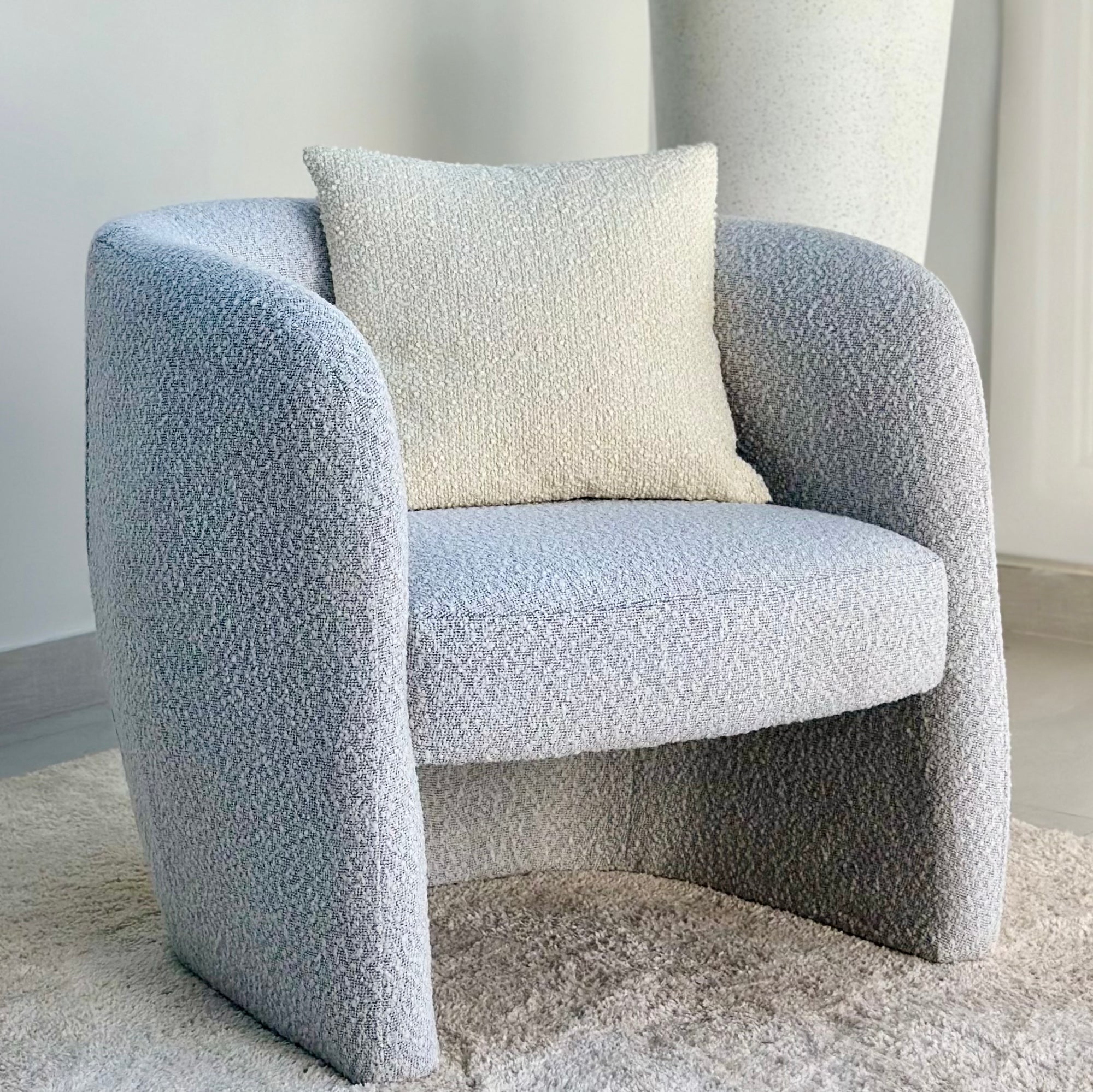 Crate and barrel boucle chair deals