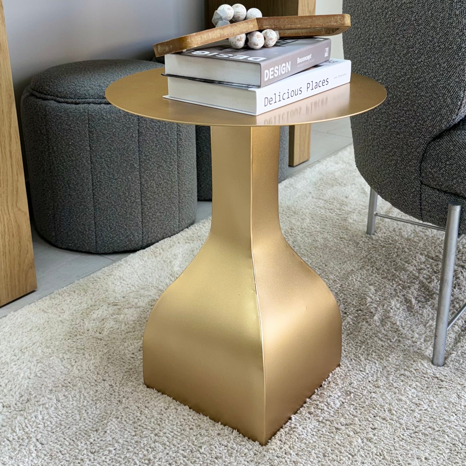 Accent Gold Metal Side Table