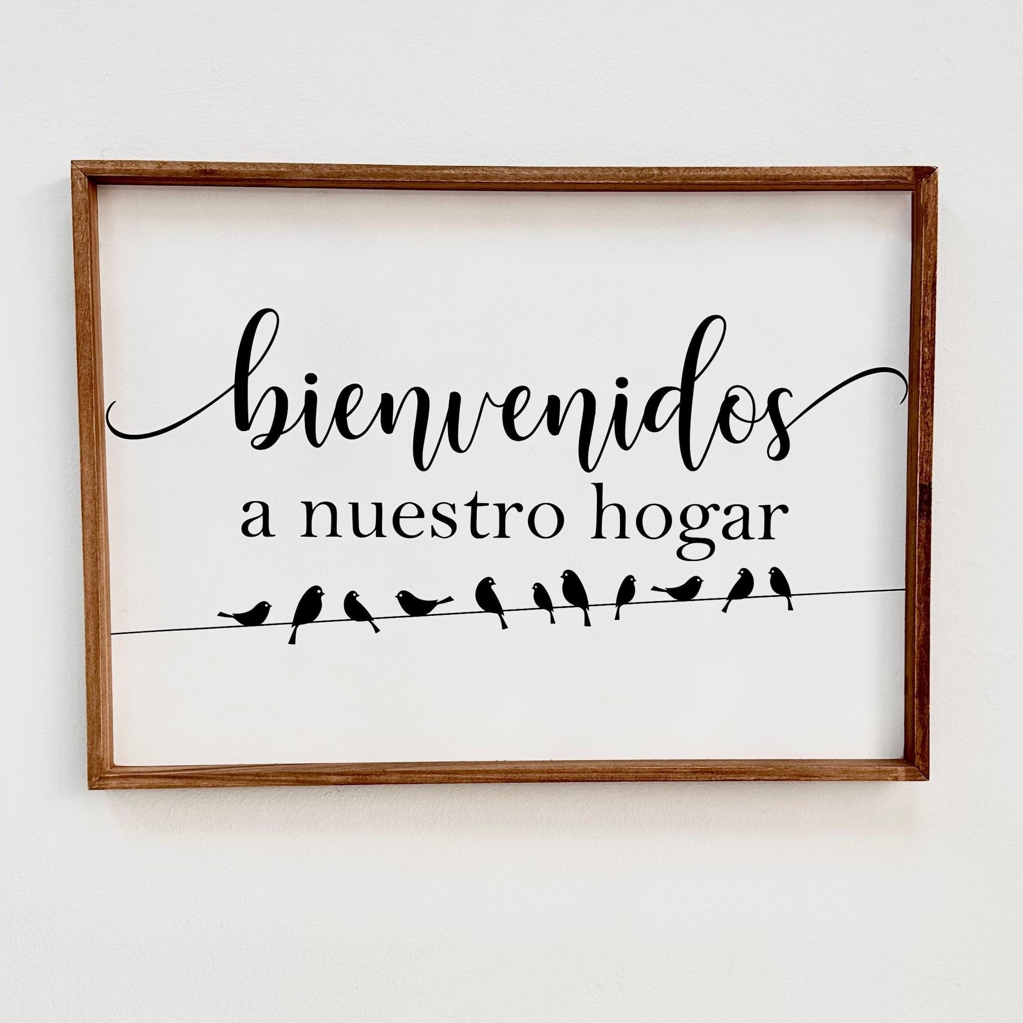 "Bienvenidos a Nuestro Hogar"Wood Rectangle Wall Art