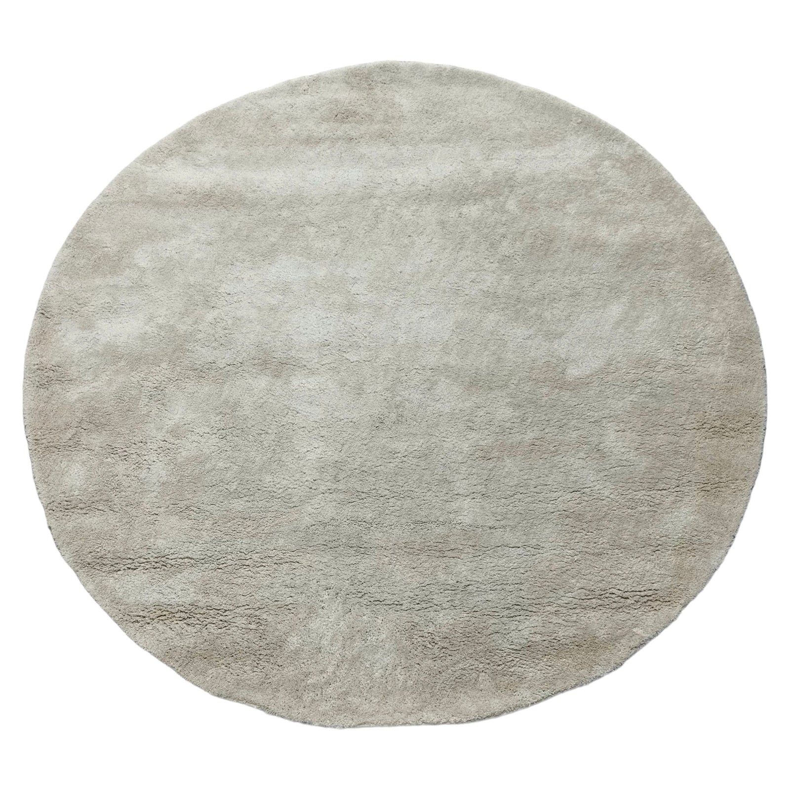 Super Soft Ivory Round Shaggy Rug 6'