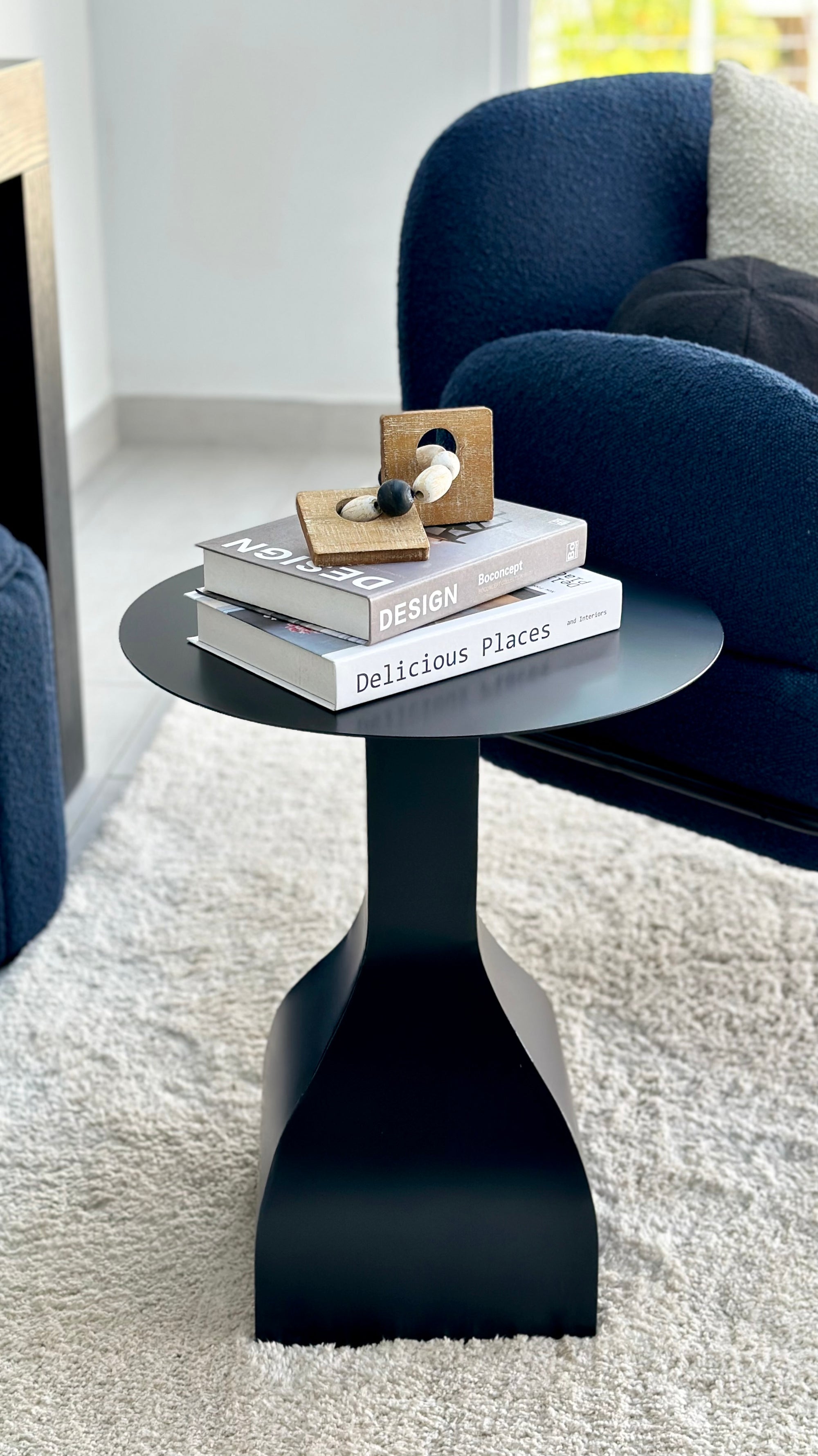 Accent Black Metal Side Table
