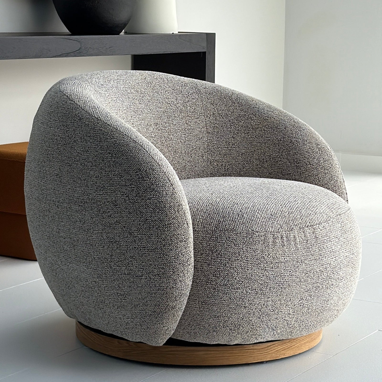 The Nestled Ivory Swivel Chair