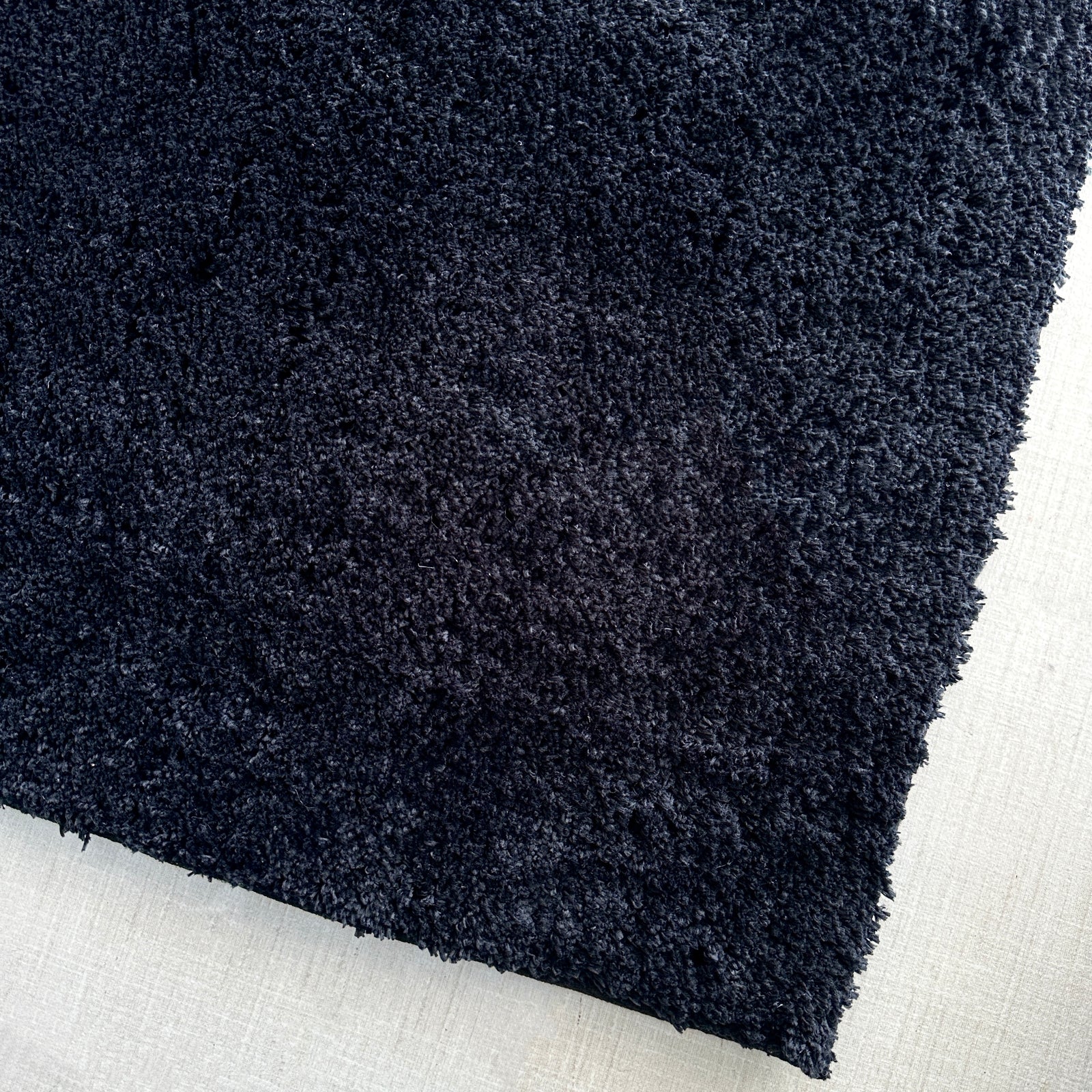 Super Soft Shaggy Black Rug 5' x 8'