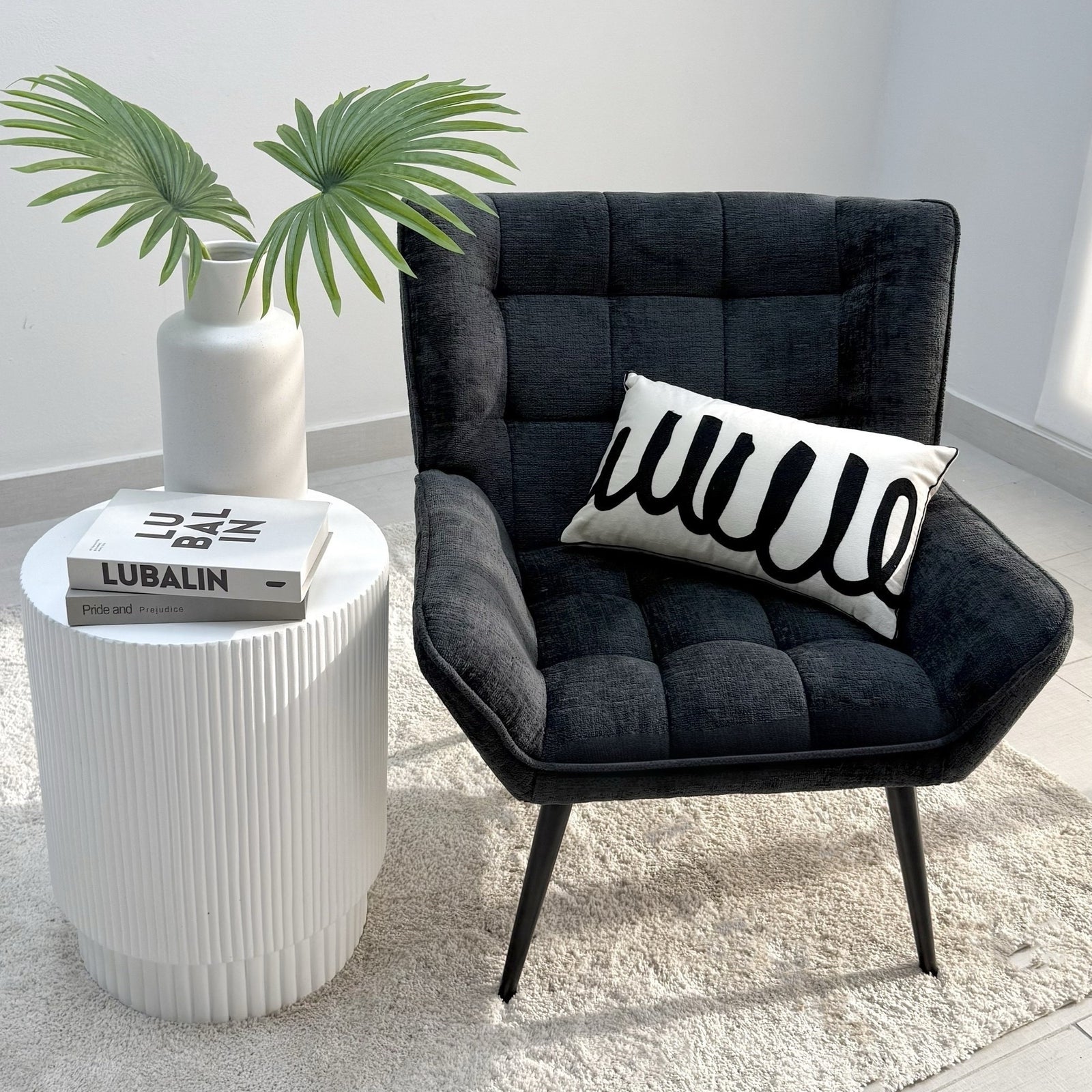 Rondel White Side Table