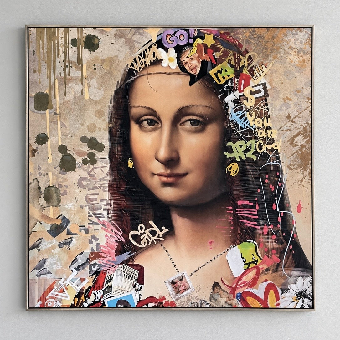 Modern Mona Lisa Hand Painted Wall Art