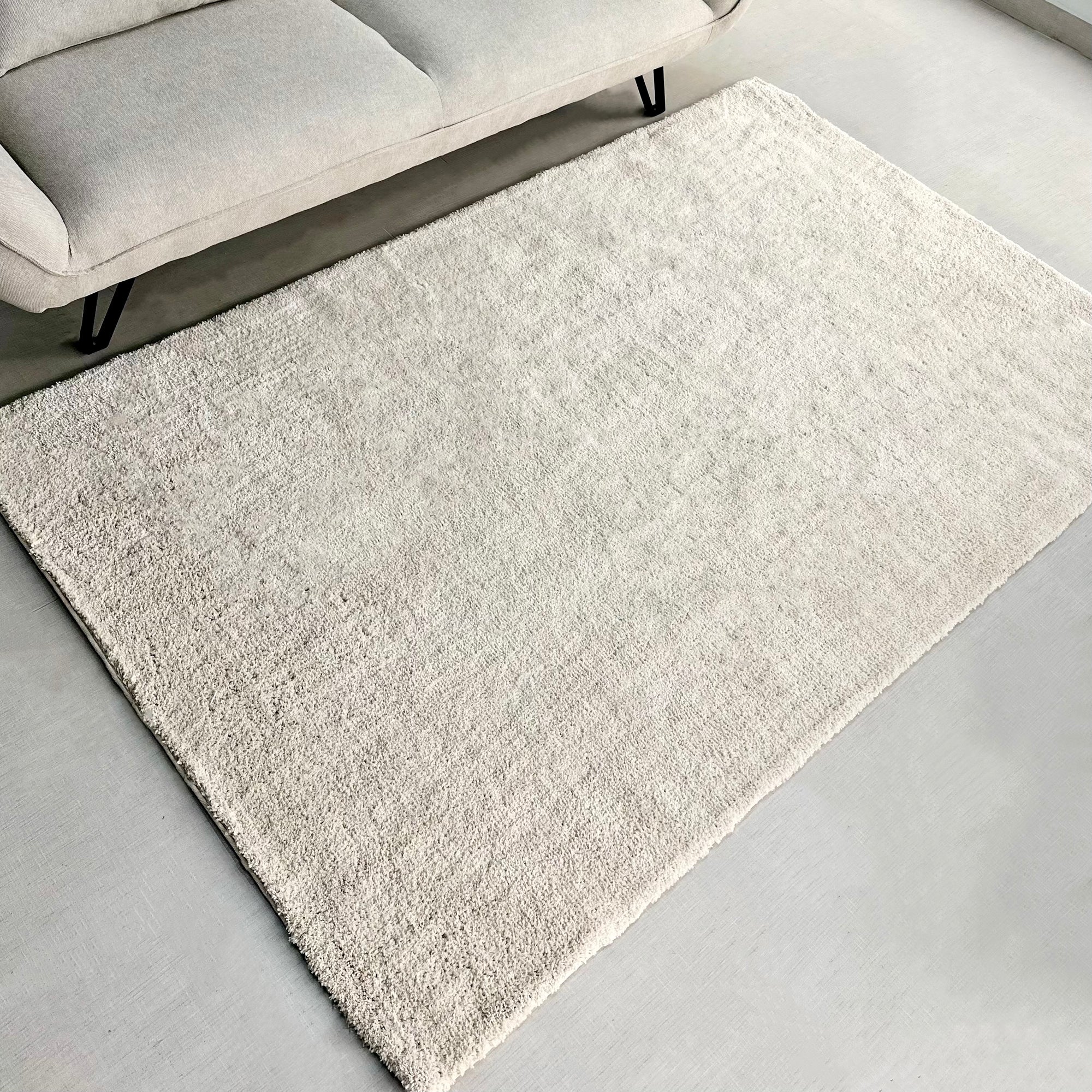 Super Soft Shaggy Ivory Rug 5' x 8' - Decora Home