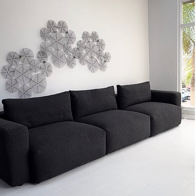 Three Piece Black Ultra Comfort Sofa