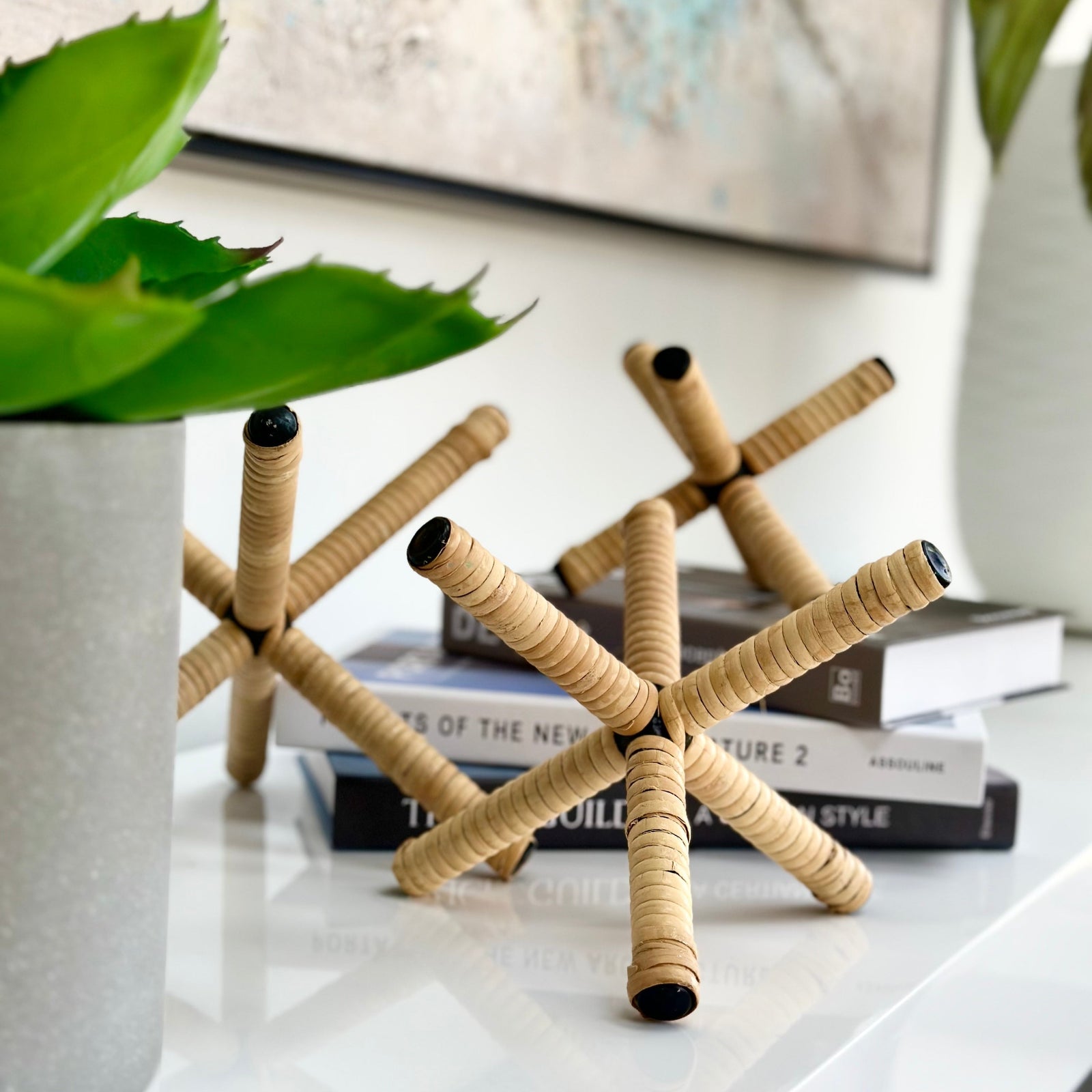 Rattan Jacks Set of Three