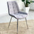 Clara Dining Table Lacquer White Top Stainless Steel Legs Set