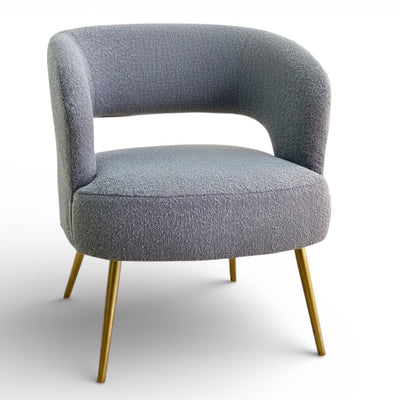 Mid-Century Gray Terry Accent Chair