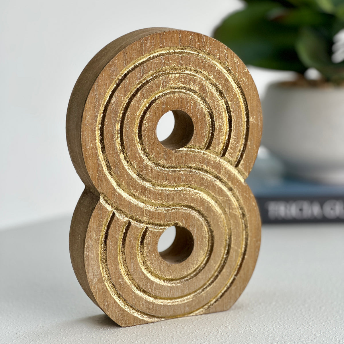 Carved Golden Twist Table Decor