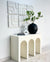 Triple Arch Console Table White Stone Finish