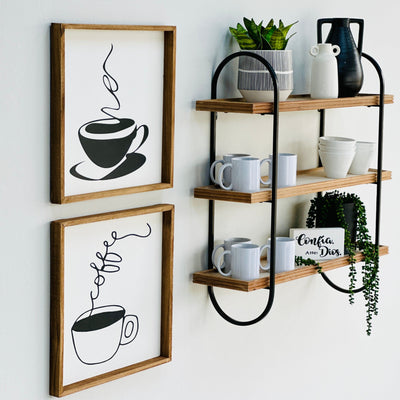 Coffee Wooden Frame Wall Art