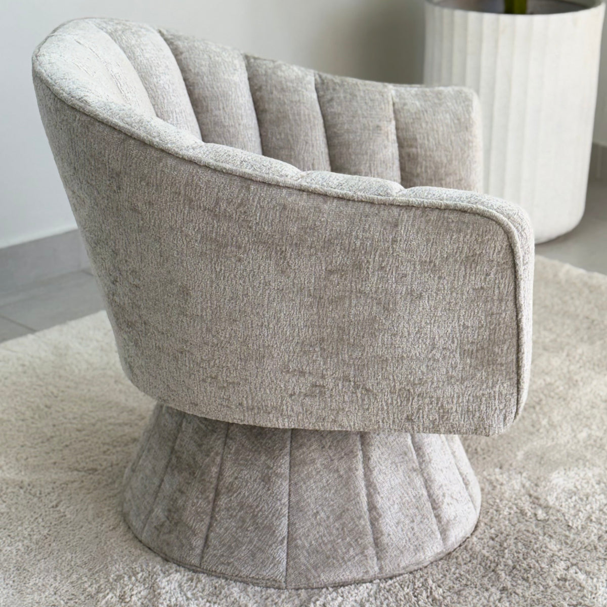 Swivel Barrel Sand Chair