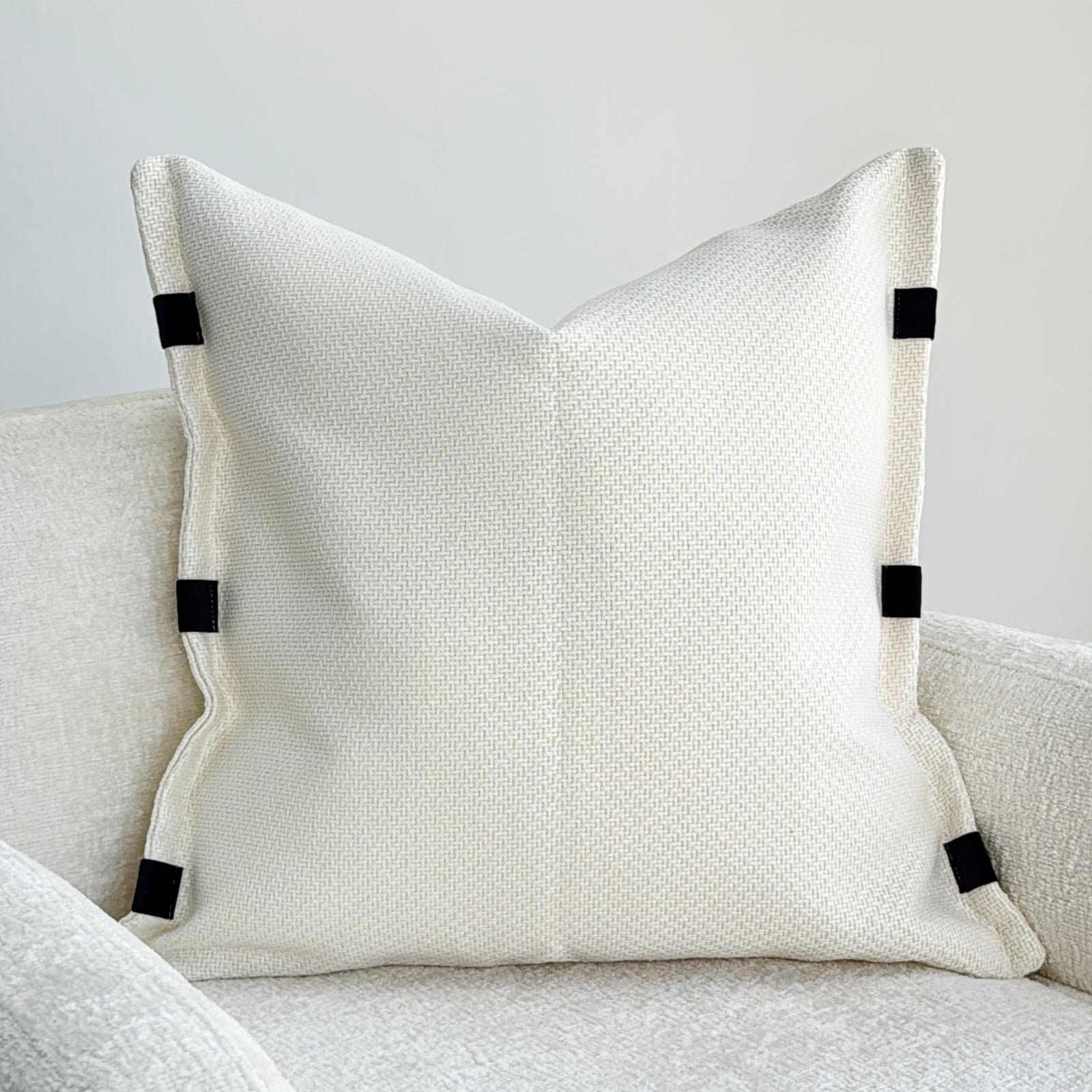 Pillow Cover Ivory Canvas Fabric