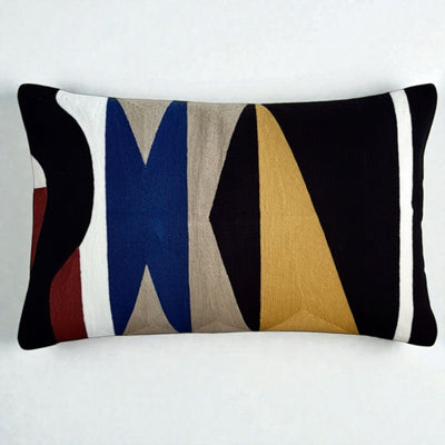 Lumbar Cover Embroidered Pillow Color Splash