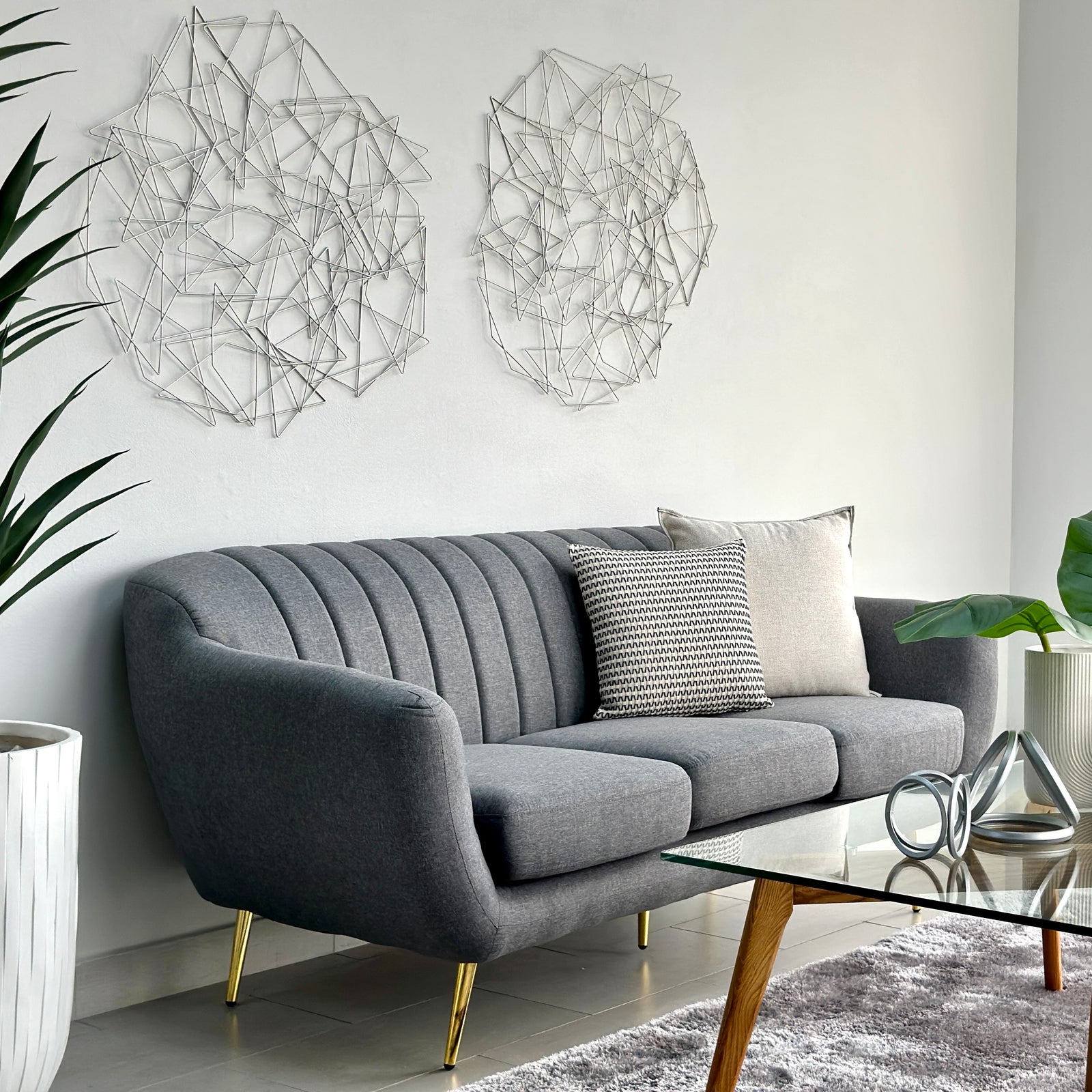 Silver Constellation Metal Wall Art