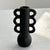 Ceramic Black Vase Triple Rings Handles