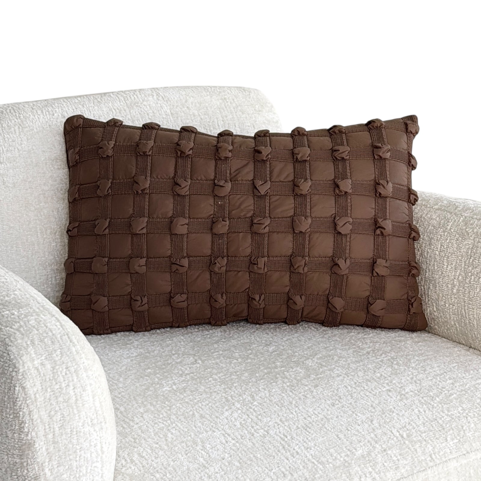 Lumbar Cover Pillow Brown Knots