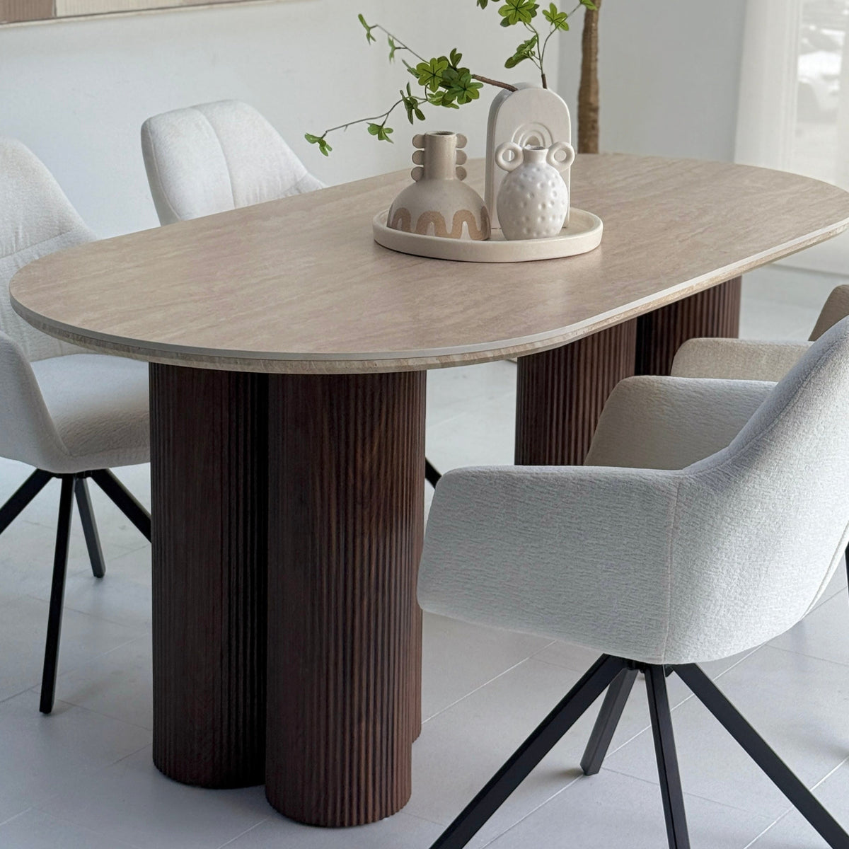 Skog Dining Long Table Ceramic Top
