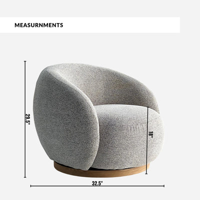 The Nestled Ivory Swivel Chair