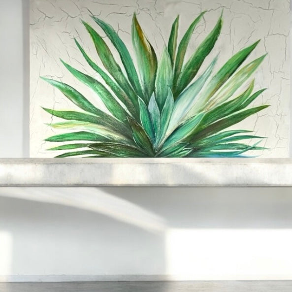 Agave Oleo Wall Canvas Art