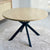 Radius Round Natural Top Dining Table Black Legs