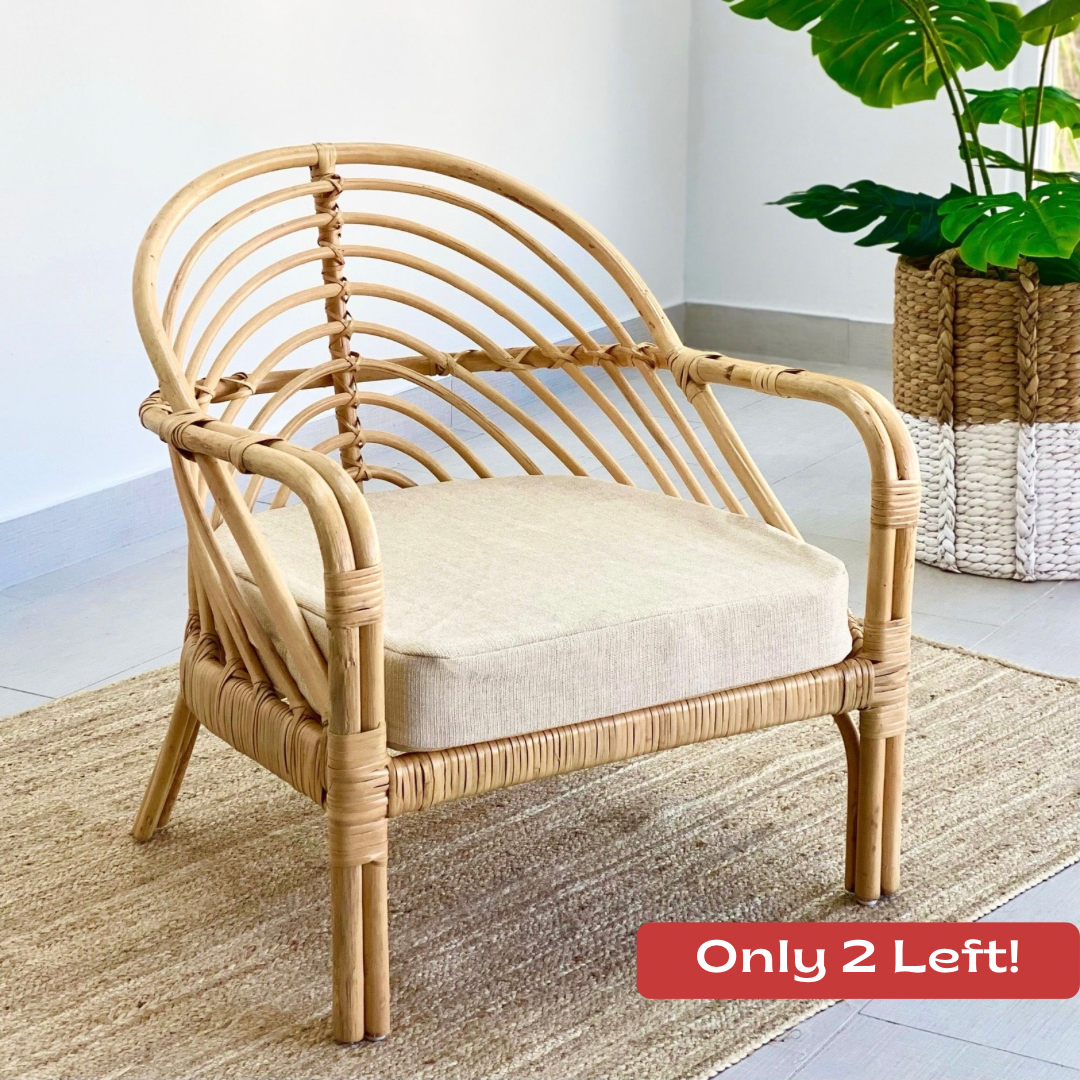 Rattan Rainbow Accent Arm Chair