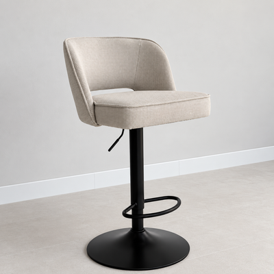Kamari Adjustable Swivel Bar & Counter Stool Ivory