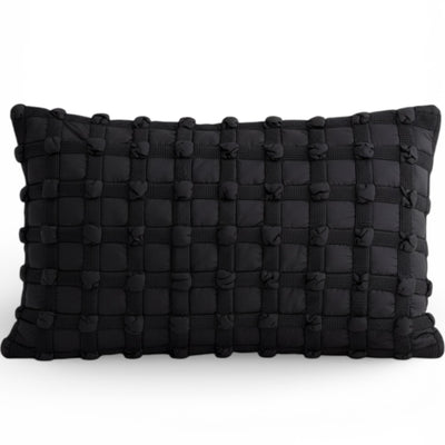 Lumbar Cover Pillow Black Knots