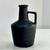 Ceramic Smooth Black Bottle Vase with Side Handle