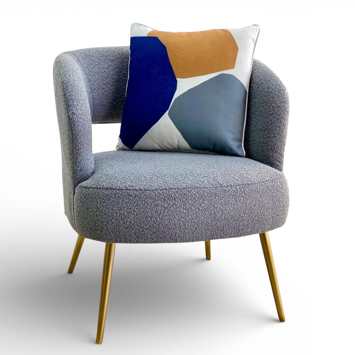 Mid-Century Gray Terry Accent Chair