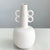 Ceramic White Vase Double Side Ring Handles
