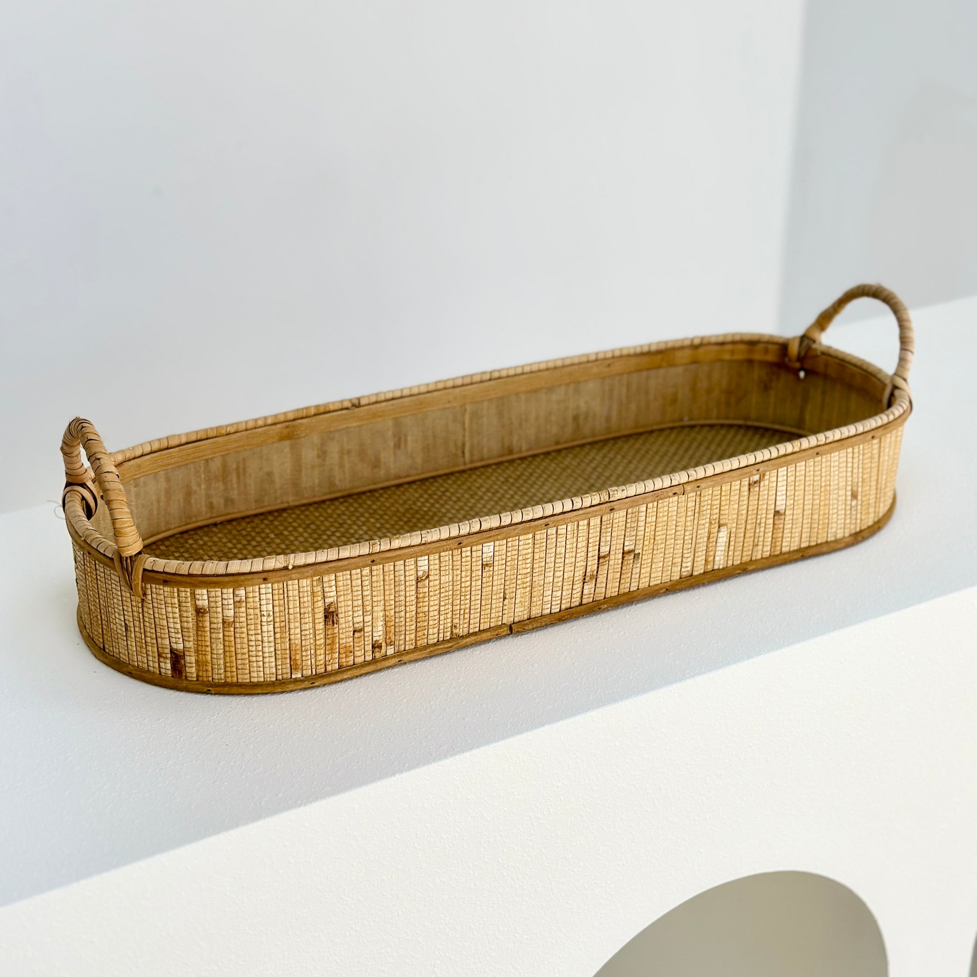 Rattan Oval Handcrafted Tray