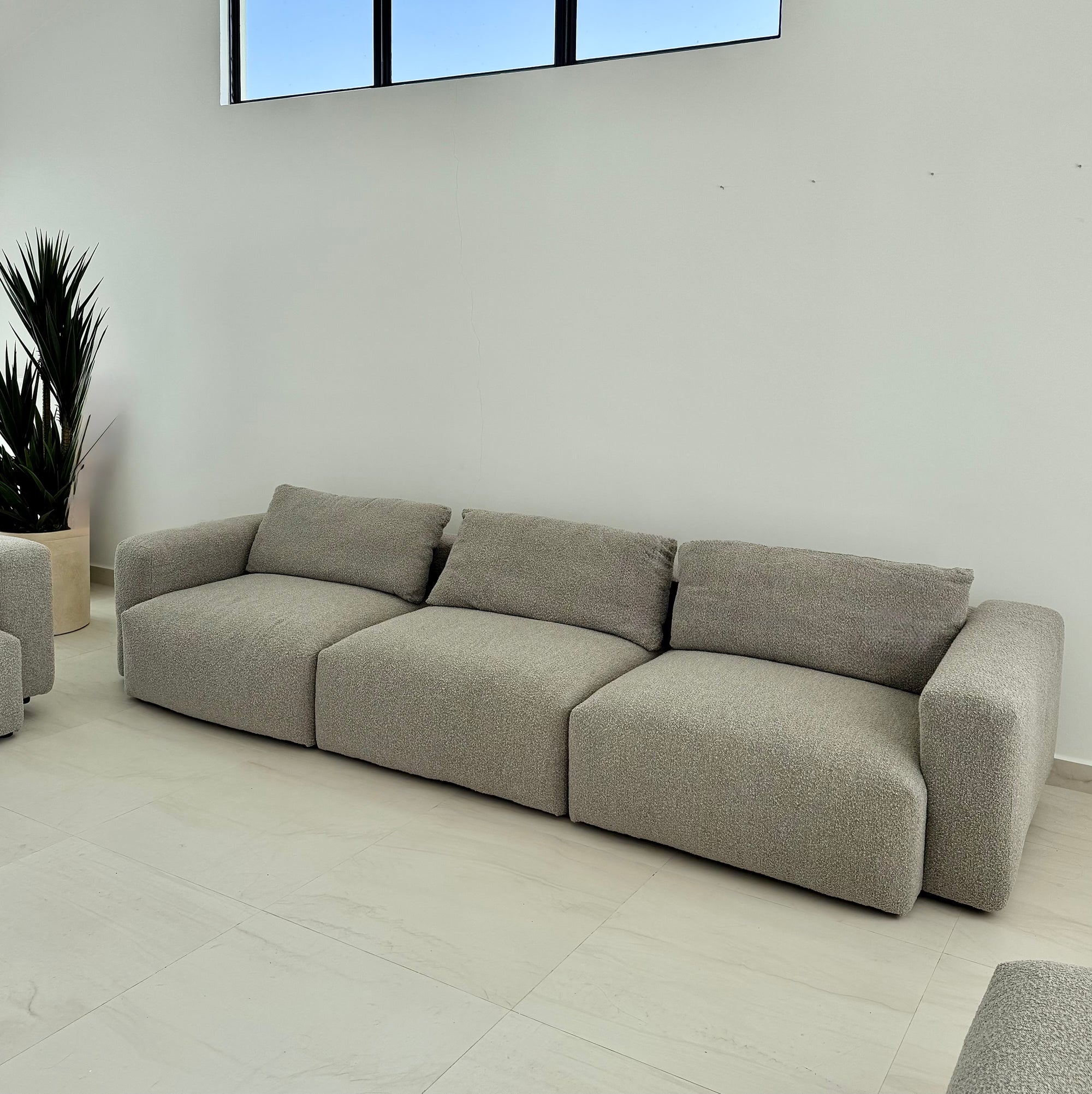 Three Piece Gray Ultra Comfort Sofa