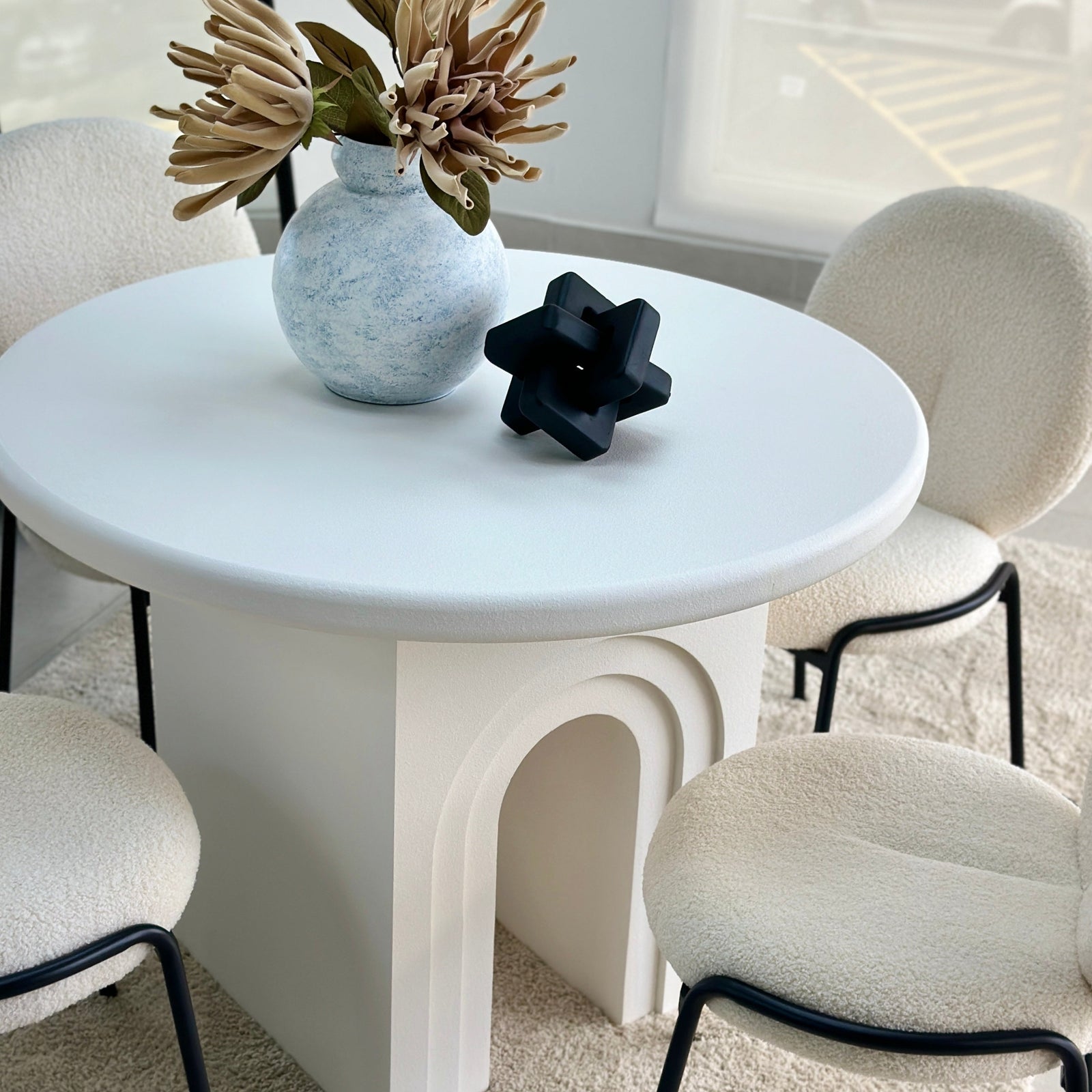 Black Smooth Wooden Cross Sculpture