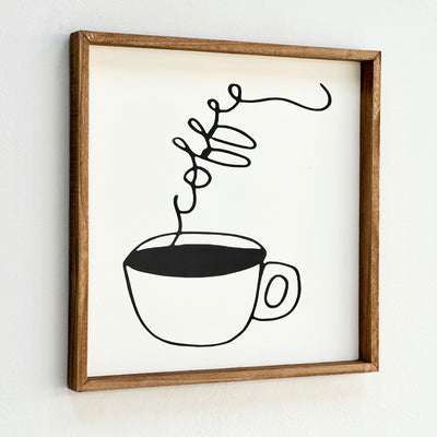 Coffee Wooden Frame Wall Art
