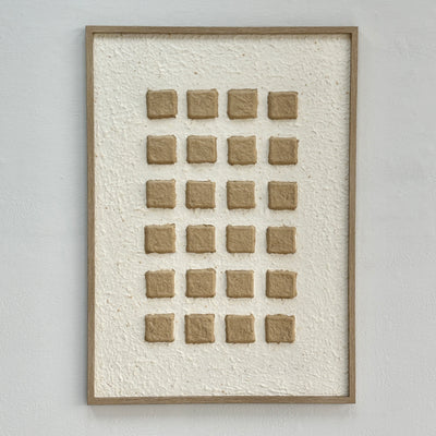 Papier-Mache Multi Squares Framed Wall Art