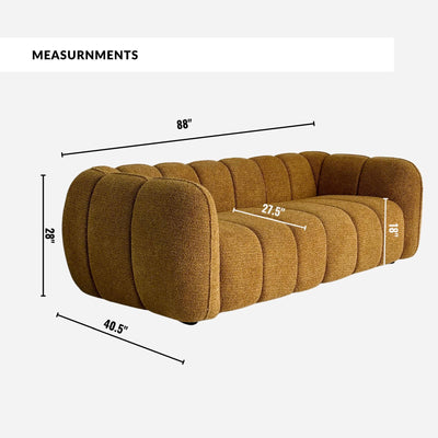 Cloud Sofa Cognac Fabric