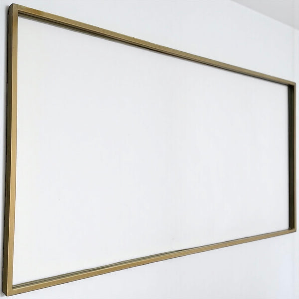 Rectangle Gold Metal Frame Mirror - Decora Home