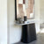 Eclipse Pedestal Console Table Two Tone